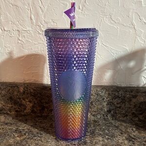 Starbucks Sofie Birkin Rainbow 24 Oz Studded Tumbler Cup Iced Coffee Water Pride